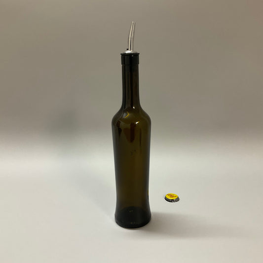 Green Glass Oil Bottle