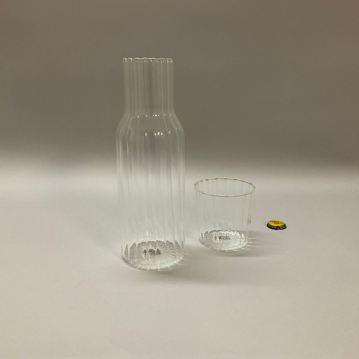Fluted Carafe with Glass