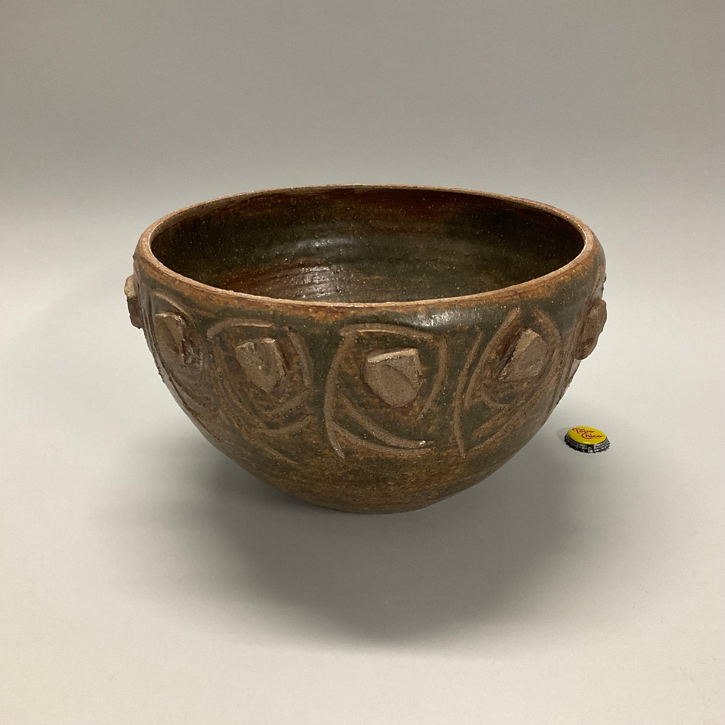 Brown Vintage Pottery Bowl