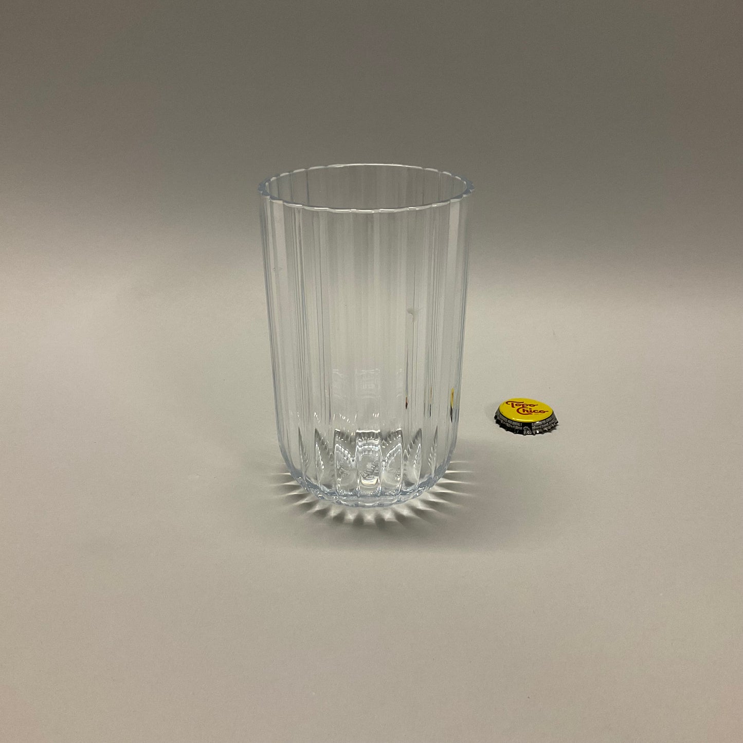 Clear Fluted Acrylic Tumblers