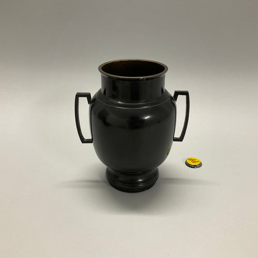 Black Metal Vase with Handles