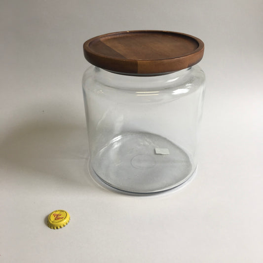 Large Glass Jar with Wood Lid