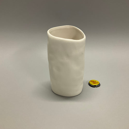 White Asymmetrical Vase