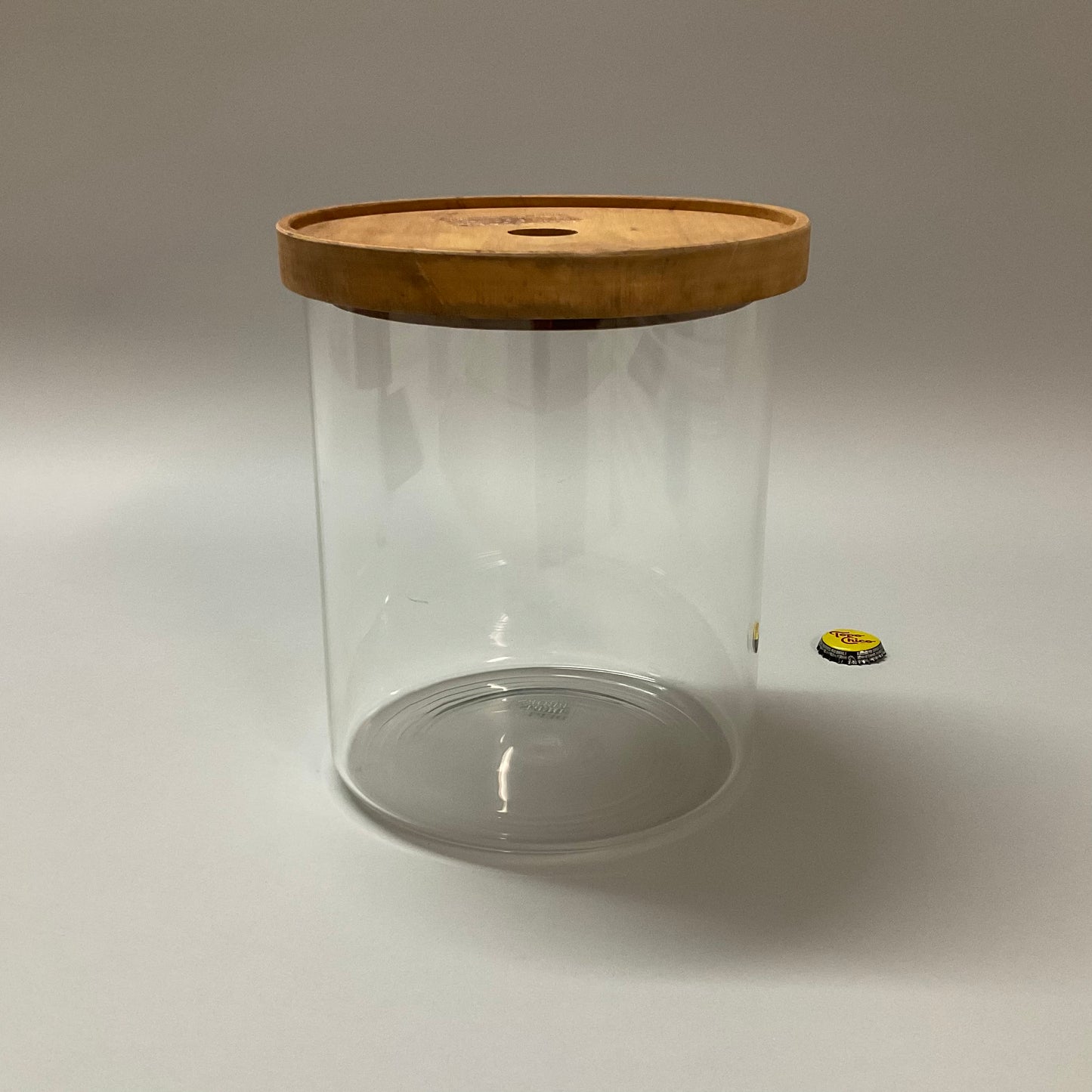 Glass Canister with Wood Lid