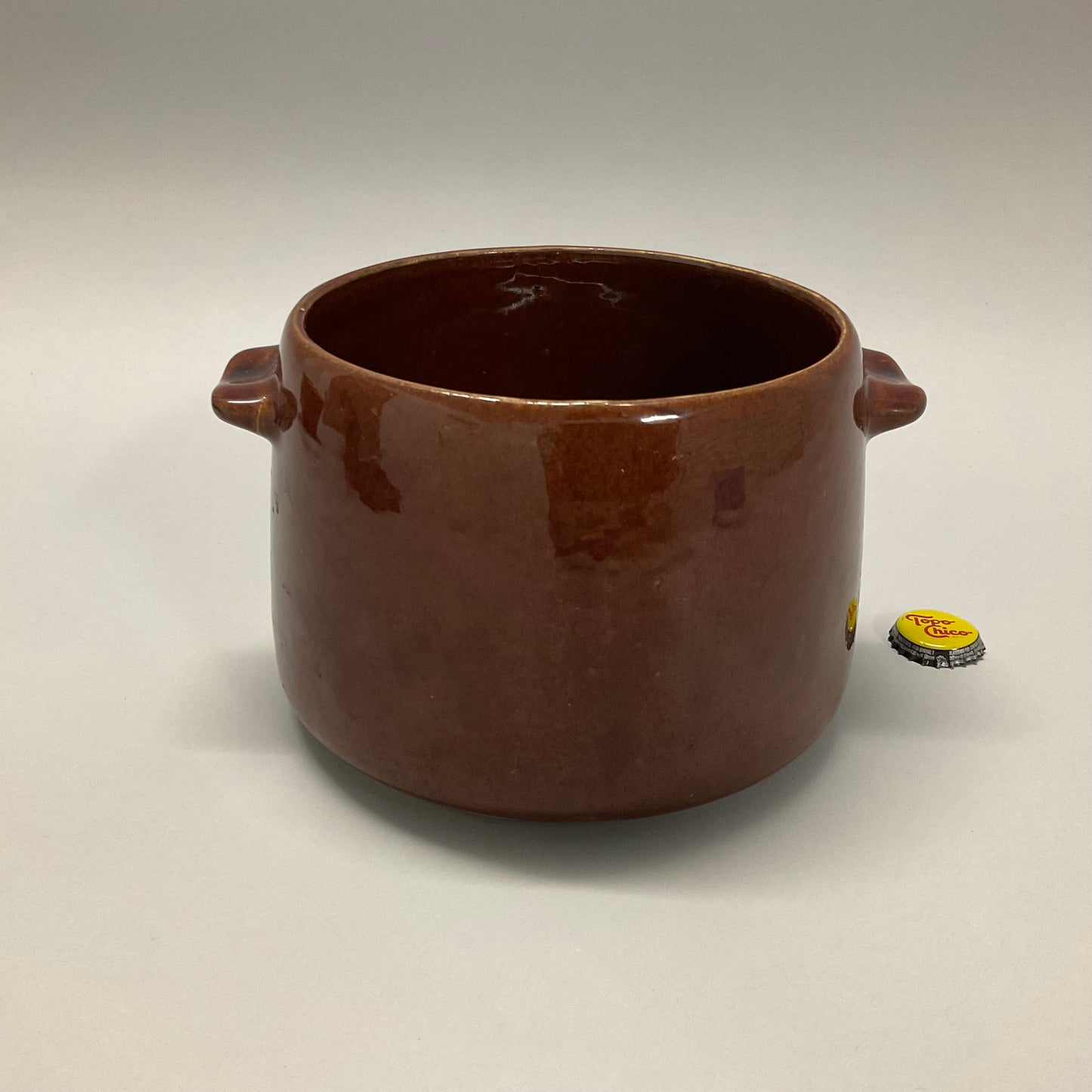 Vintage Brown Bowl with Handles