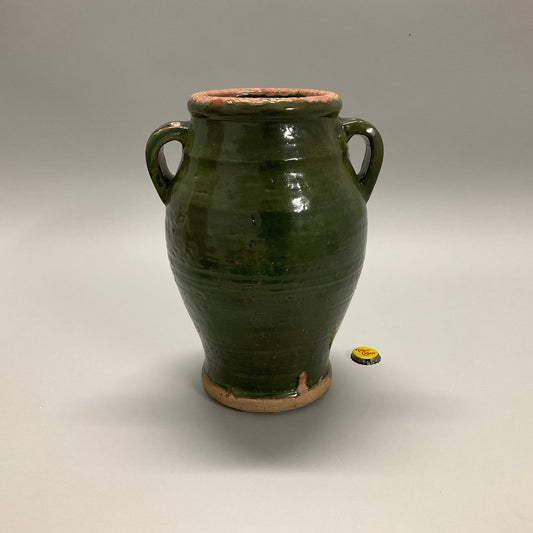 Green Vase with Handles