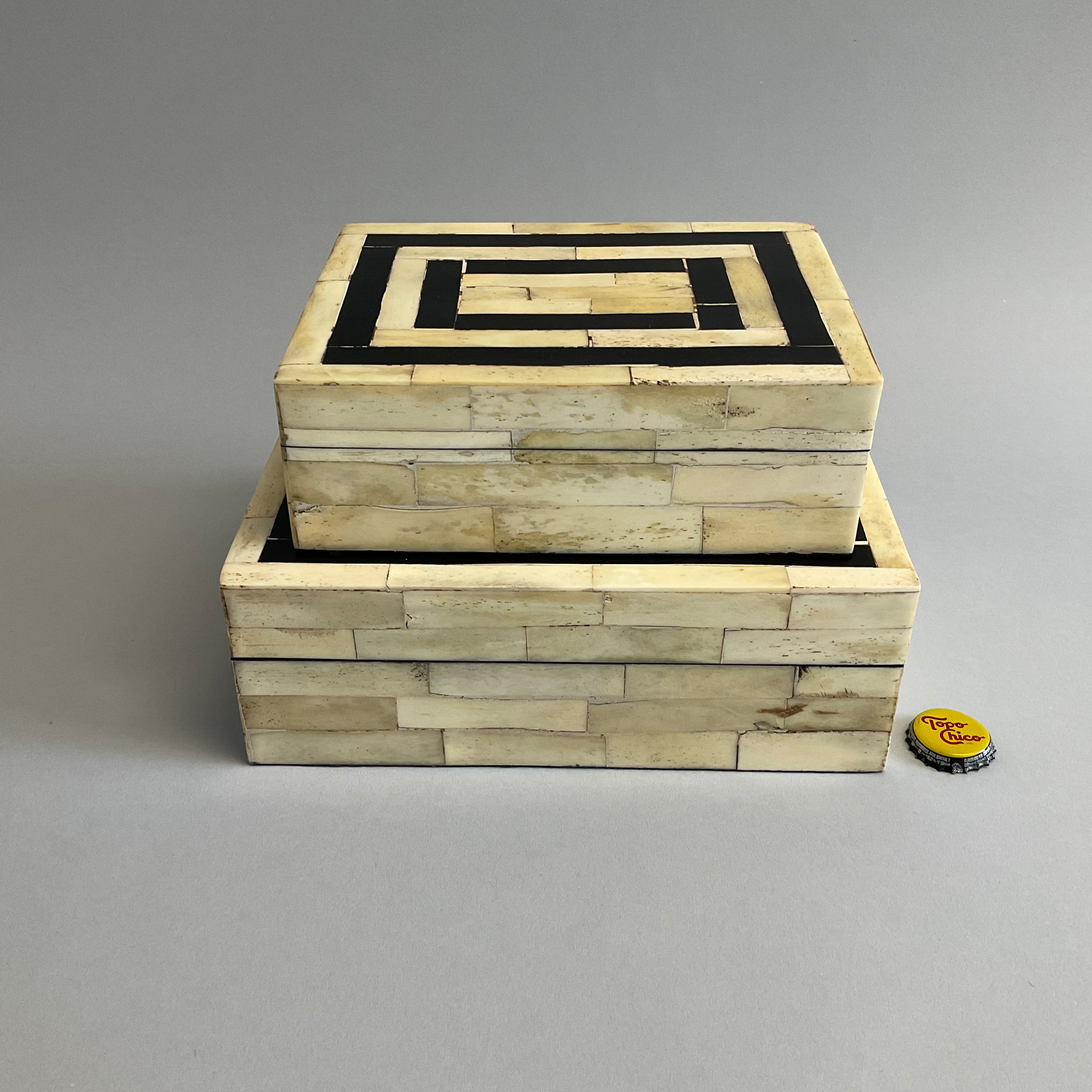 Bone Boxes with Black Design – The Props Dept.