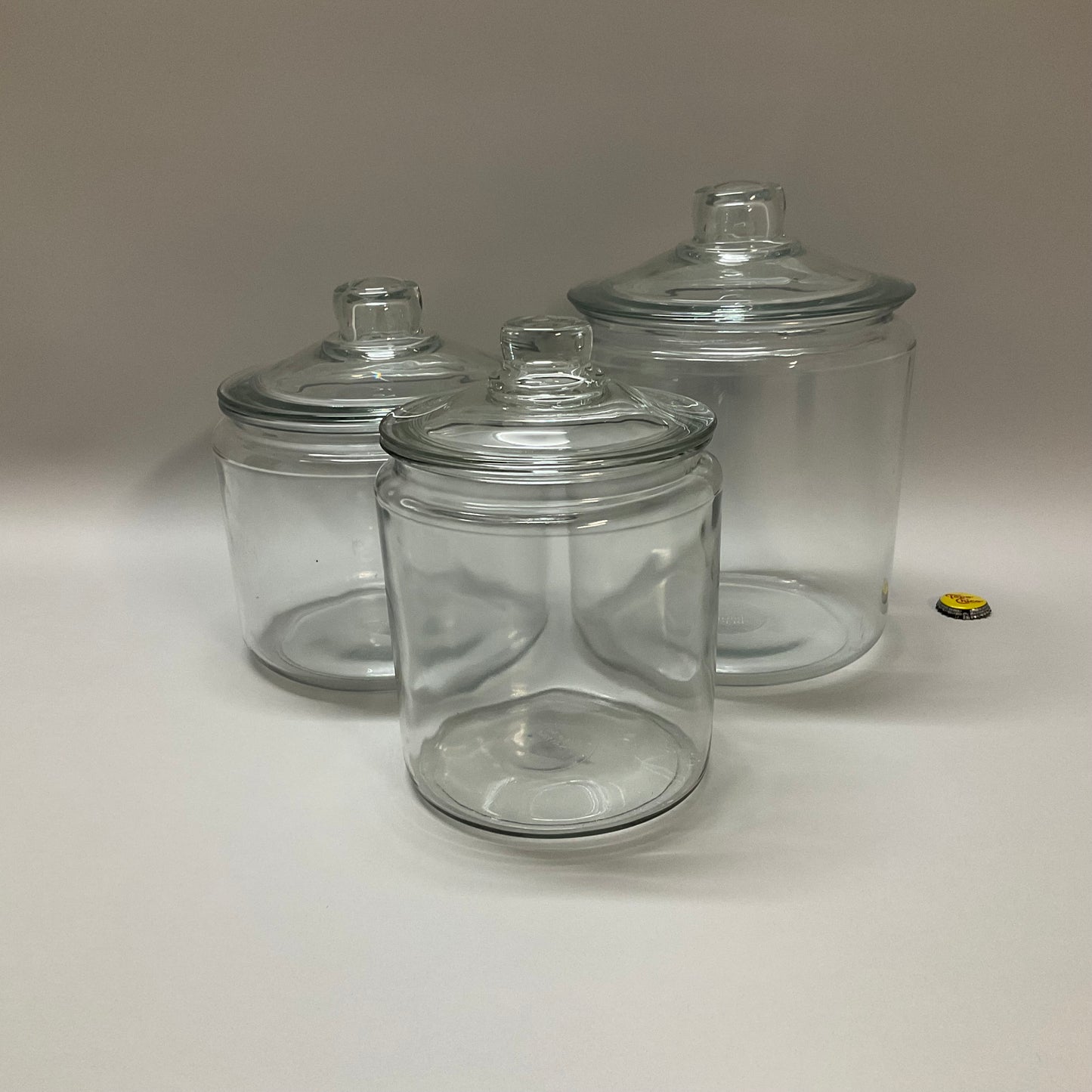 Glass Canisters with Handled Lid