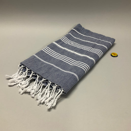 Navy Striped Towel