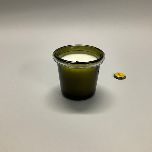 Green Glass Candle