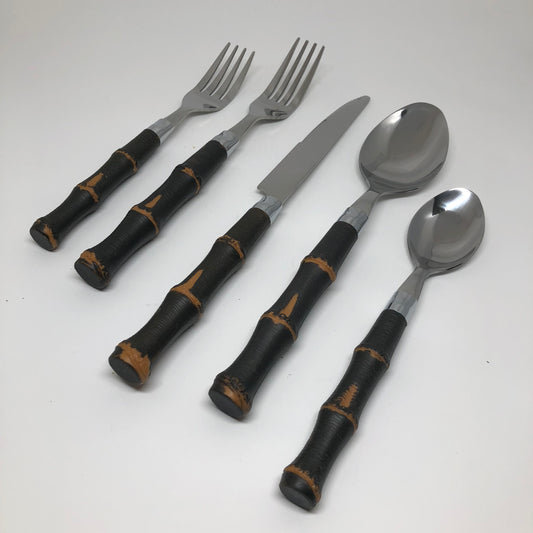 Faux Bamboo Handled Silverware