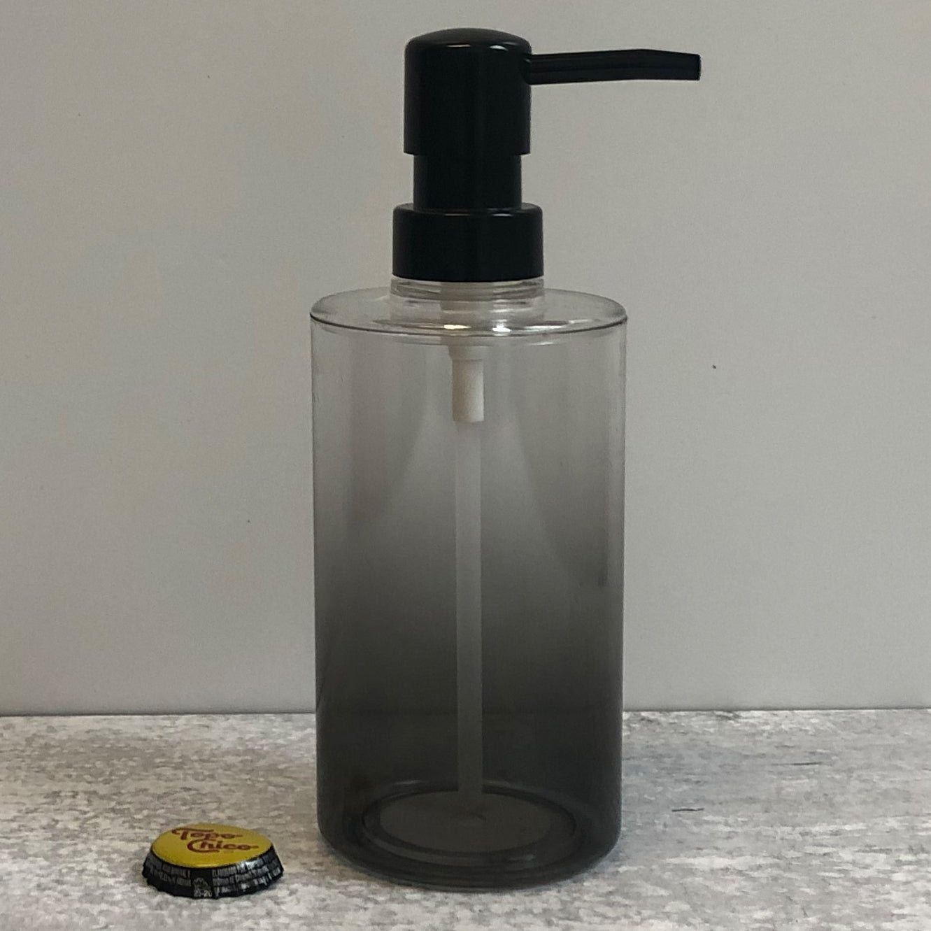 Gray Plastic Soap Dispenser