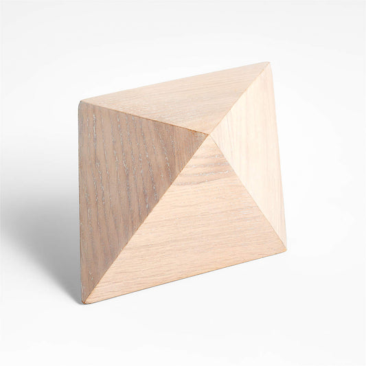 White Wood Triangle Sculpture