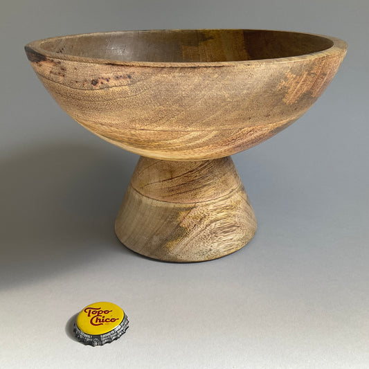 Wood Pedestal Bowl