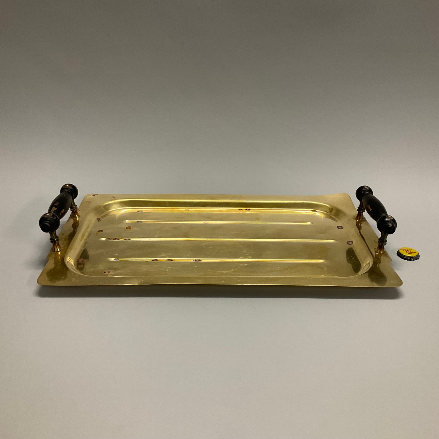 Vintage Brass Tray with Handles