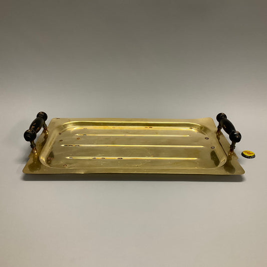 Vintage Brass Tray with Handles