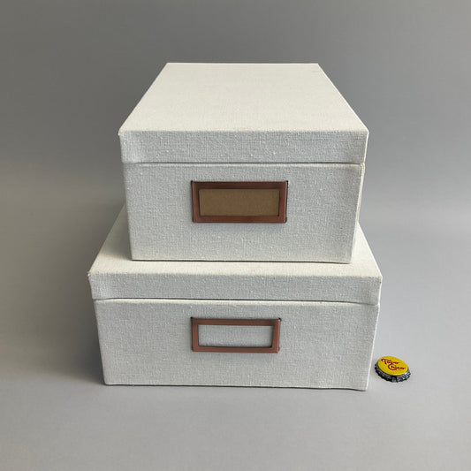 White Linen Boxes