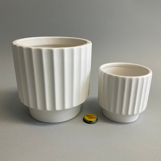 White Ceramic Planters