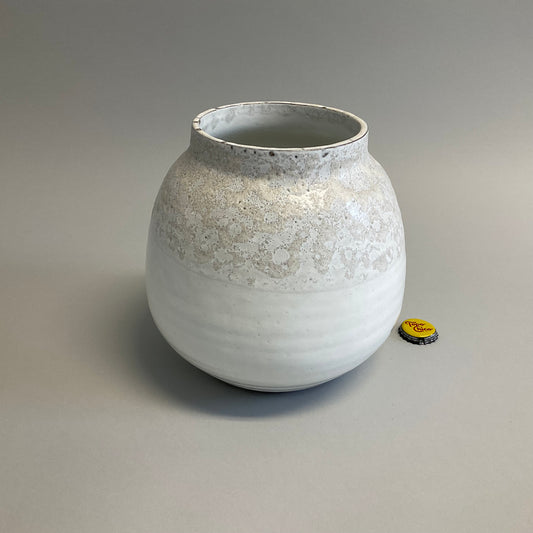 White Textured Vase