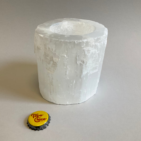 Selenite Candle Holder