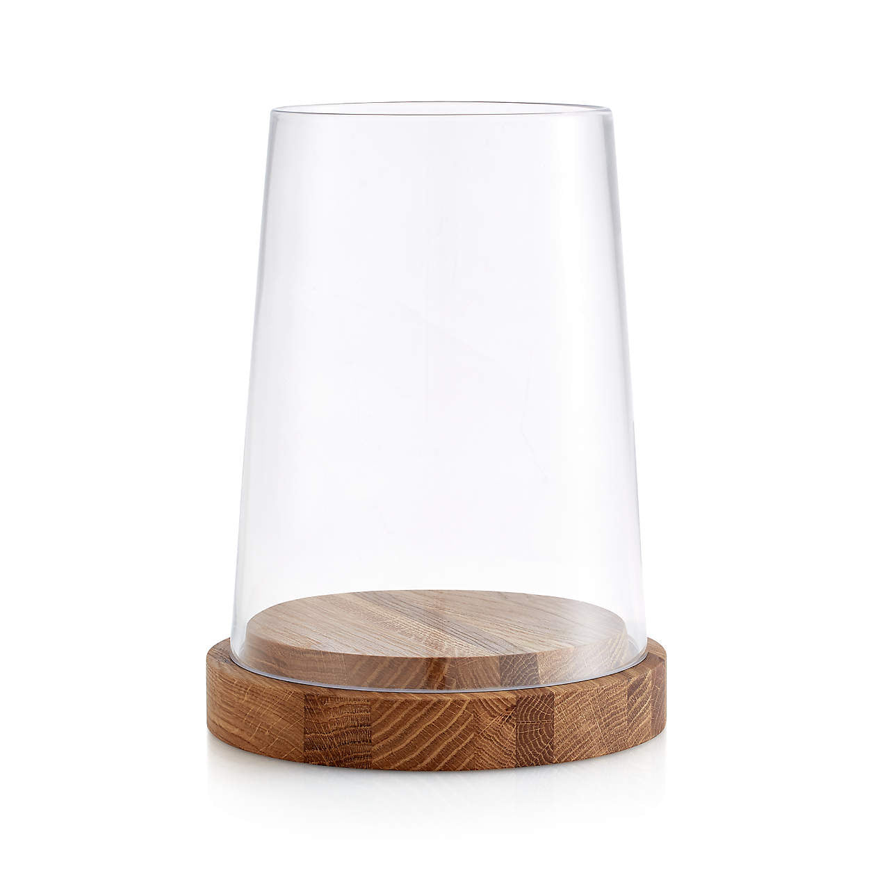 Oak Hurricane Candle Holder