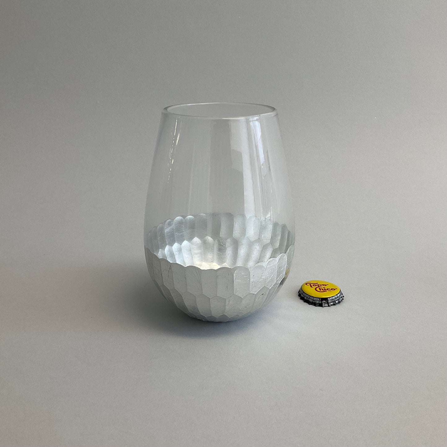 Silver Foil Glass Vase