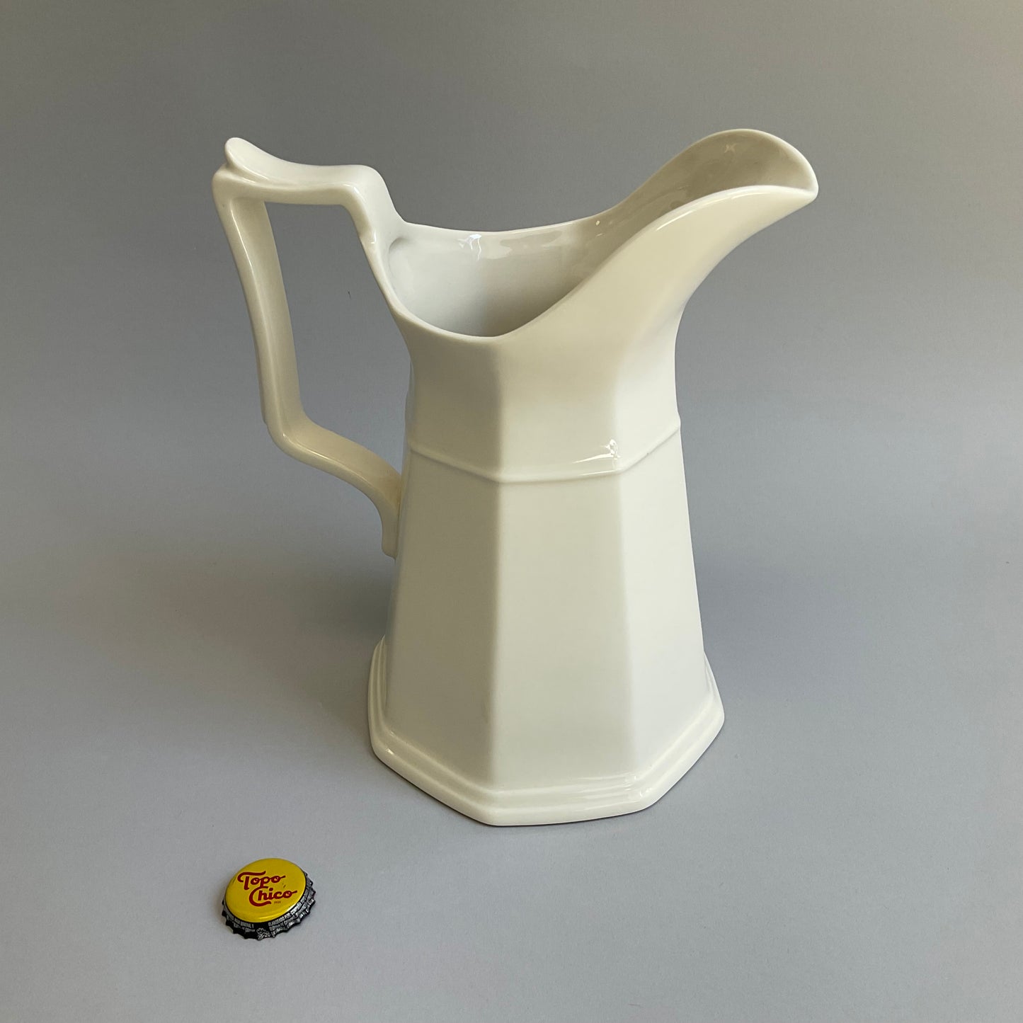 White Octagonal Pitcher