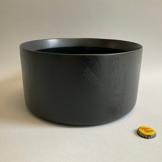 Black Straight Sided Wood Bowl