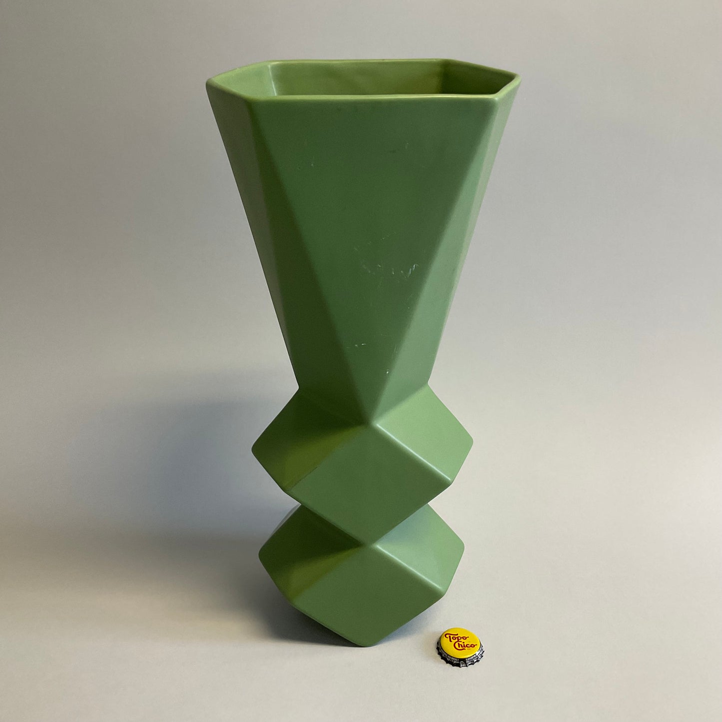 Green Geometric Vase