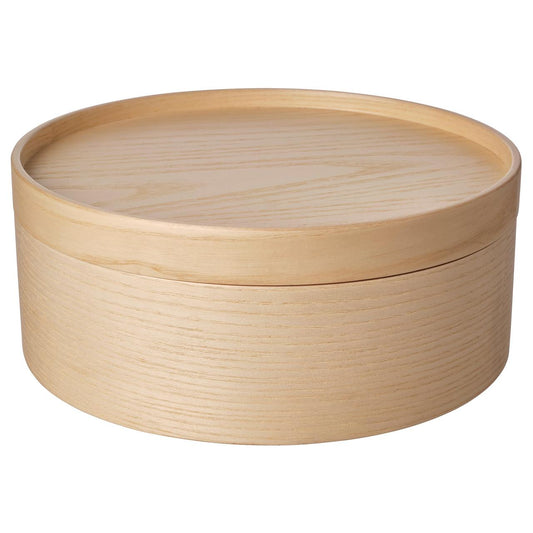 Round Ash Wood Box