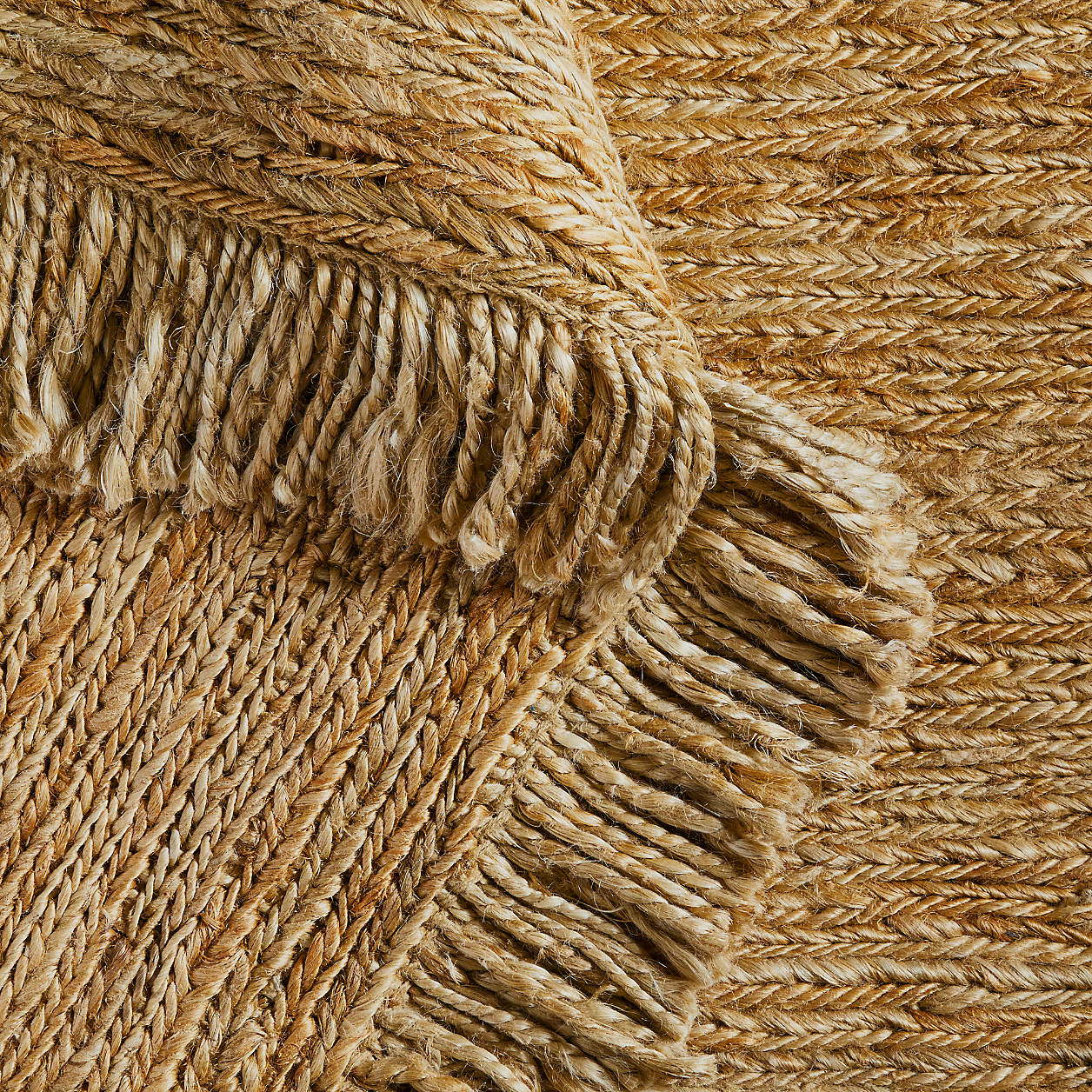 Fringed Natural Jute Rug