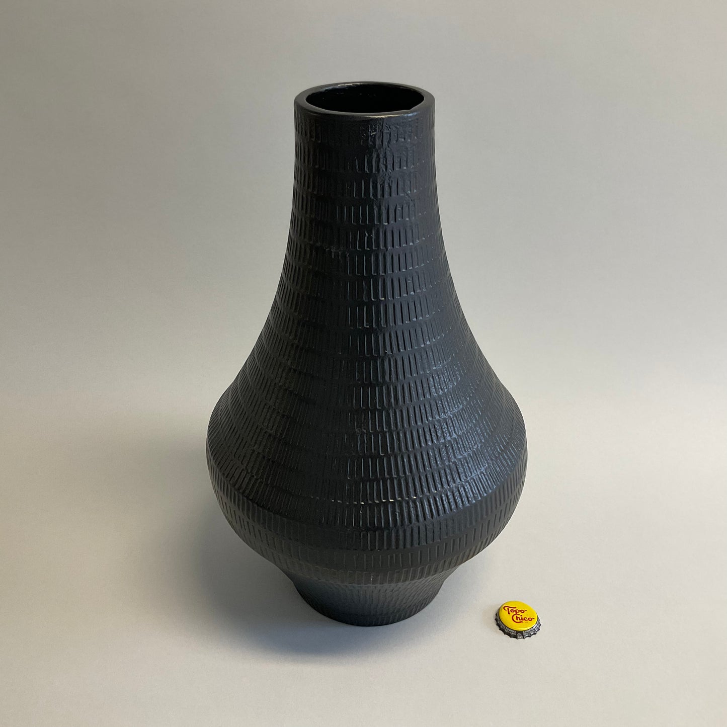 Black Midcentury Vase