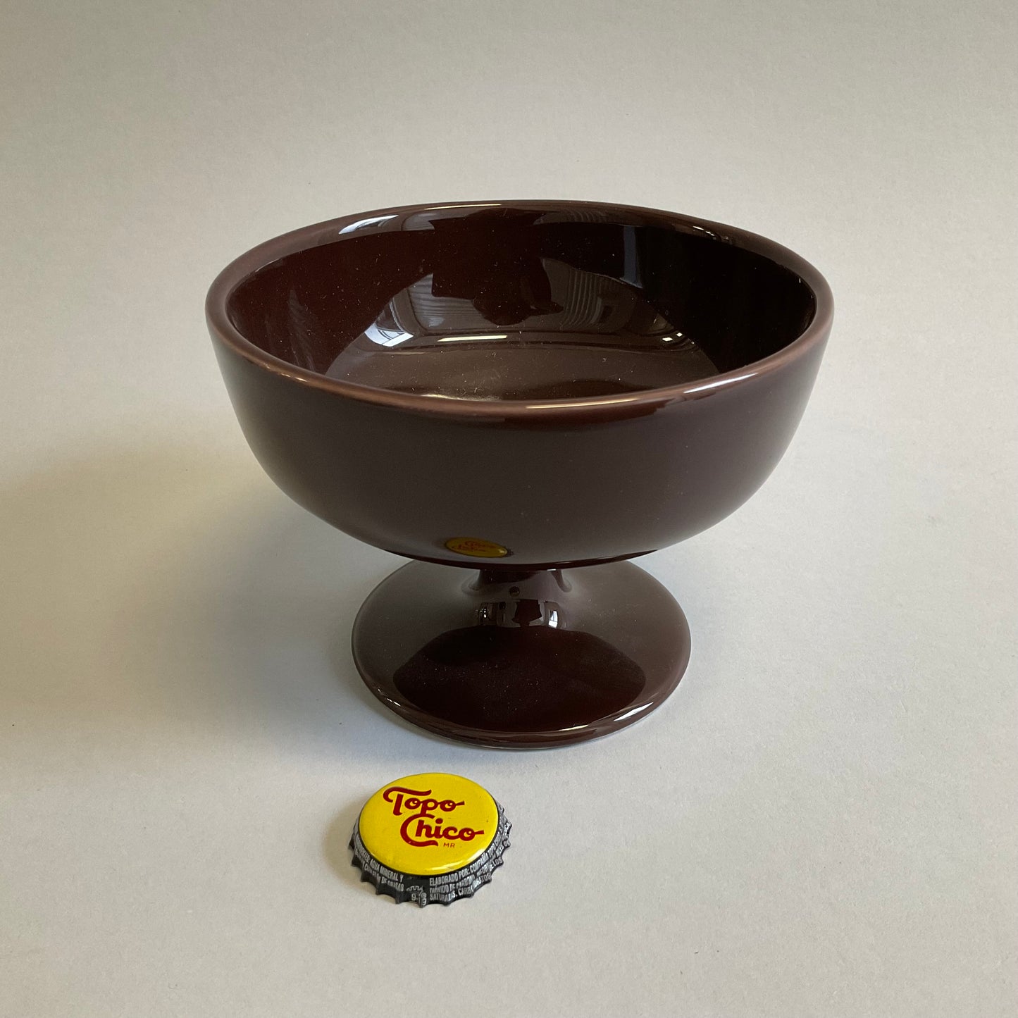 Small Brown Pedestal Bowl