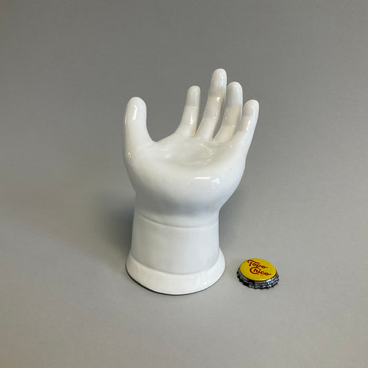 White Ceramic Hand Sculpture