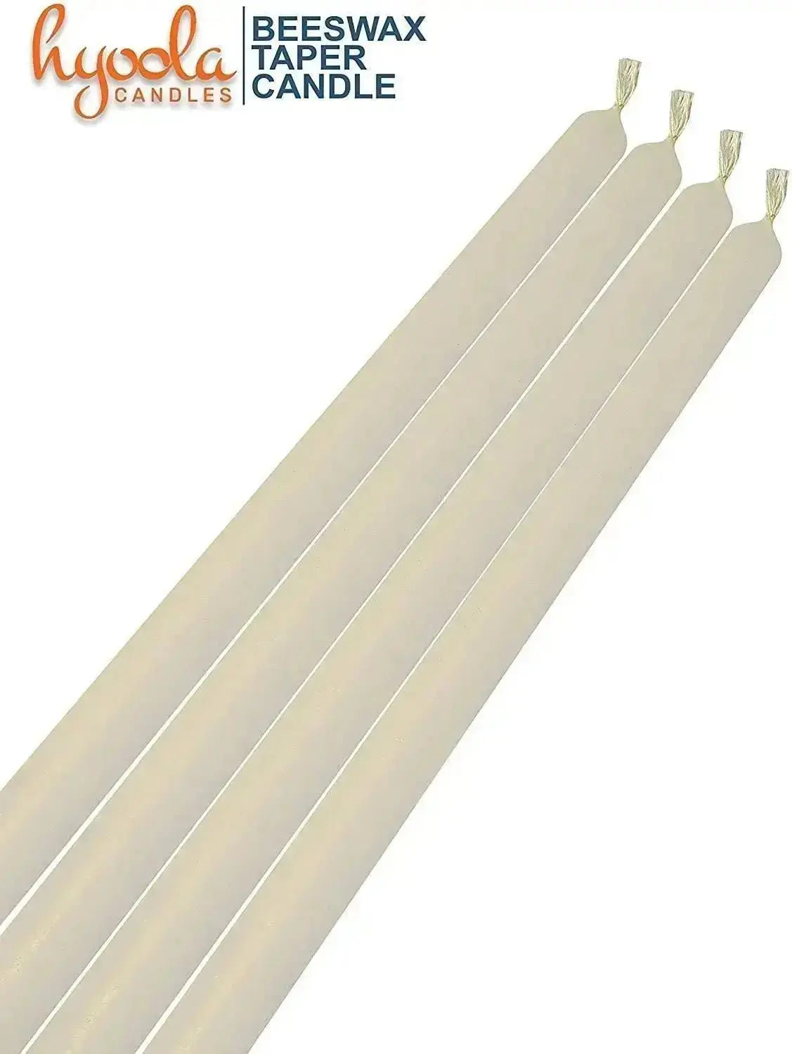 White Beeswax Taper Candle