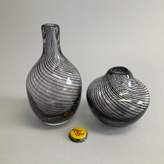 Black Swirl Bud Vases