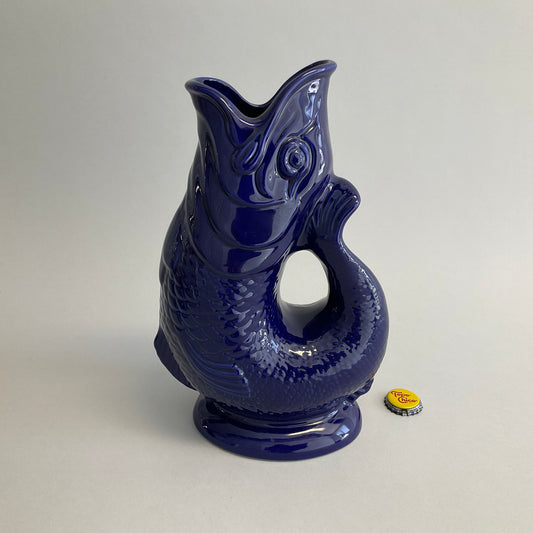 Cobalt Blue Fish Jug