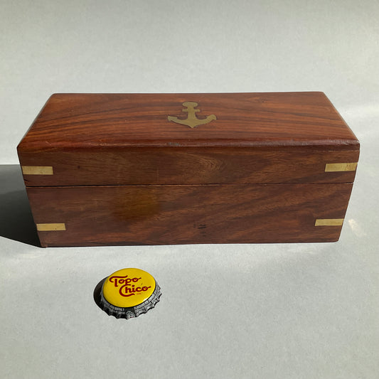 Wooden Box with Telescope