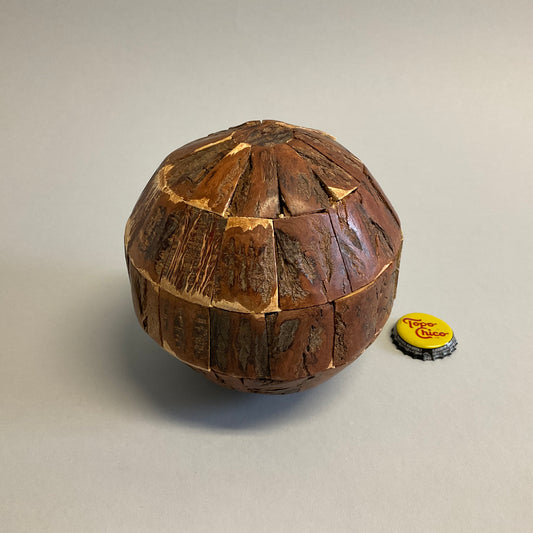 Ridged Wooden Sphere