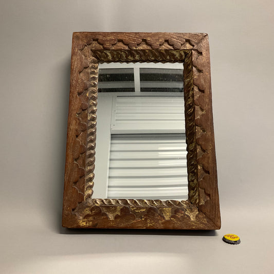 Small Wood Framed Vintage Mirror